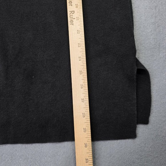 Talbots Sweater Women M Black Cardigan Tunic Button Minimalist Academia Vintage - Picture 9 of 10